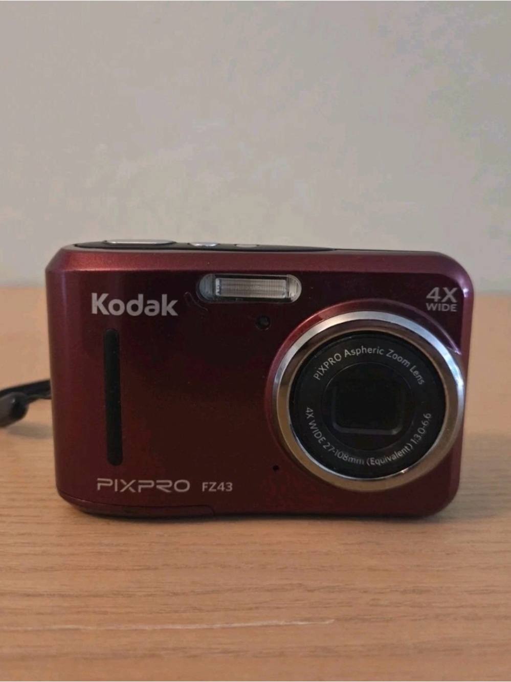 Kodak PIXPRO FZ43 Compact Digital Camera - Deep Red